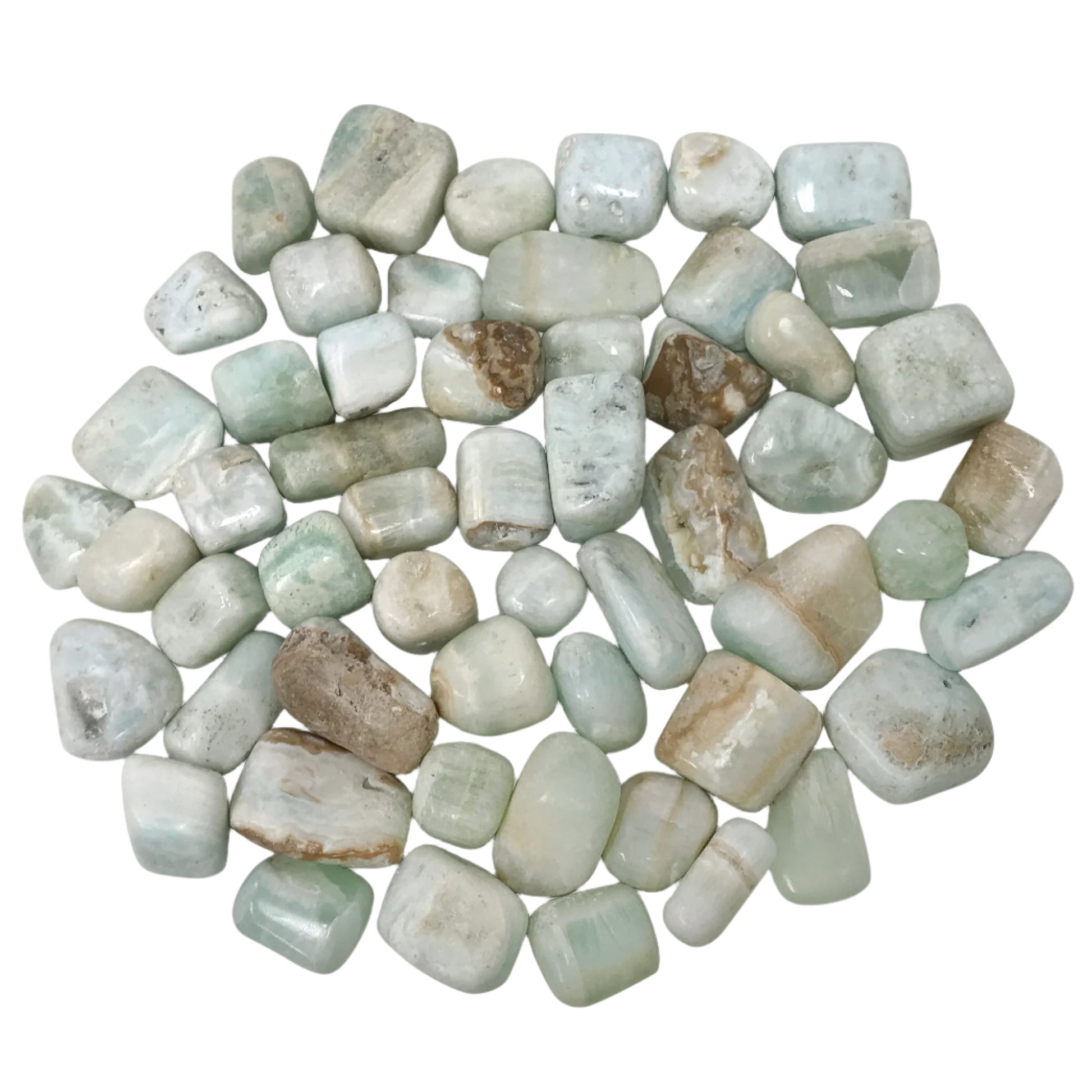 Caribbean Blue Calcite Tumbled Stone Gemstone Crystal - Gem avenue