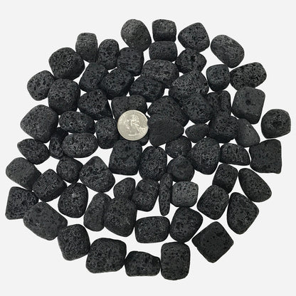 Lavastone Tumbled Stone Gemstone Crystal - Gem Avenue