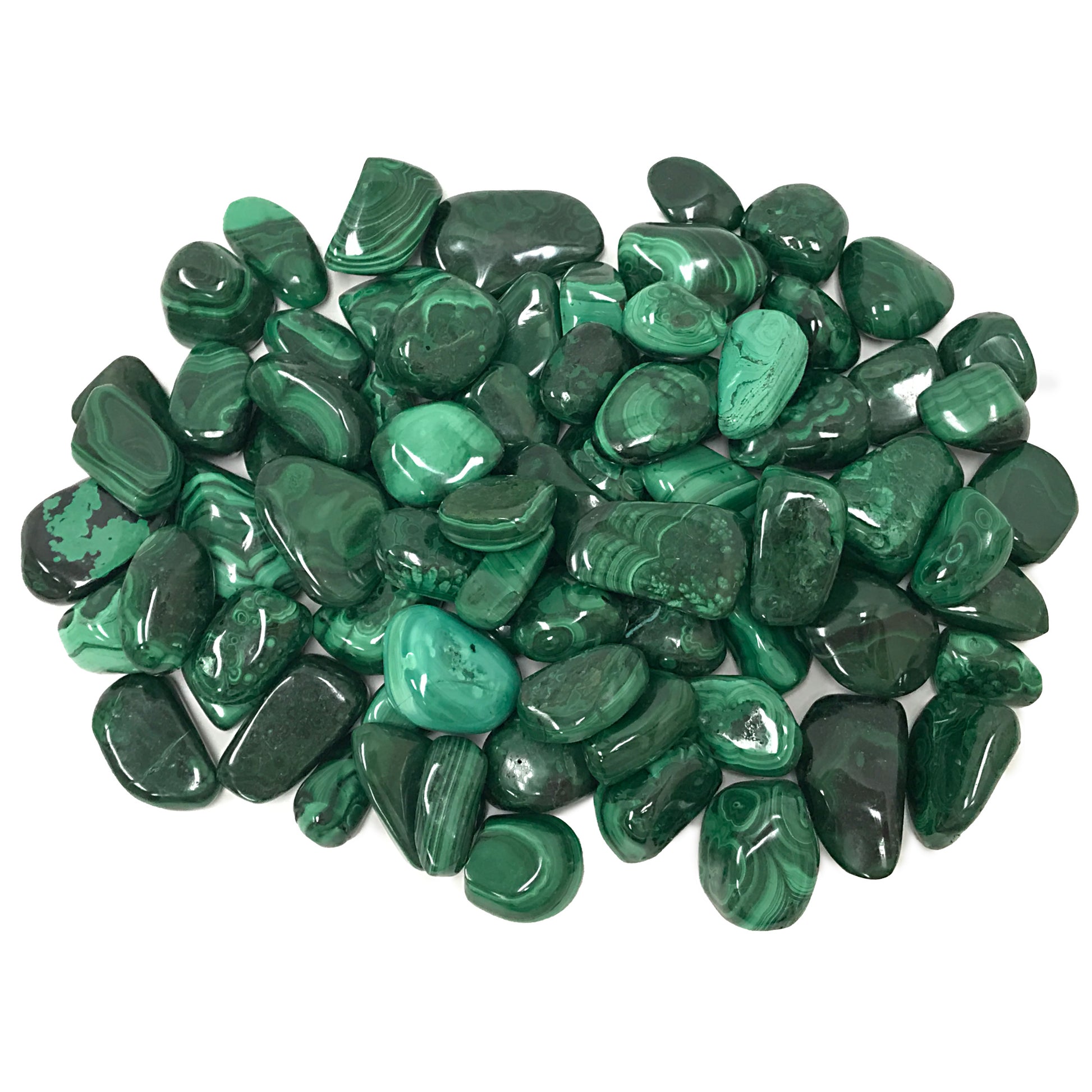 Polished Malachite Gemstone Tumbled Stone for Healing and Energy