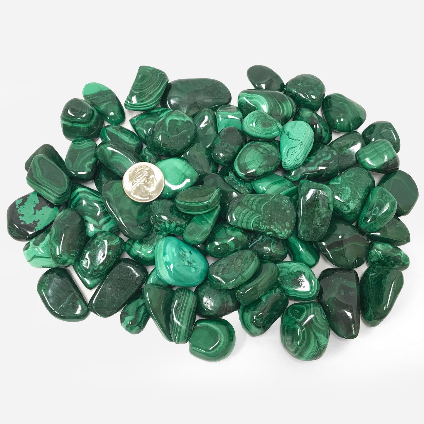 Natural Malachite Tumble Stone - Gem Avenue