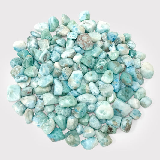 Natural Larimar Tumble Stone Tumbled Gemstone Crystals - Gem Avenue