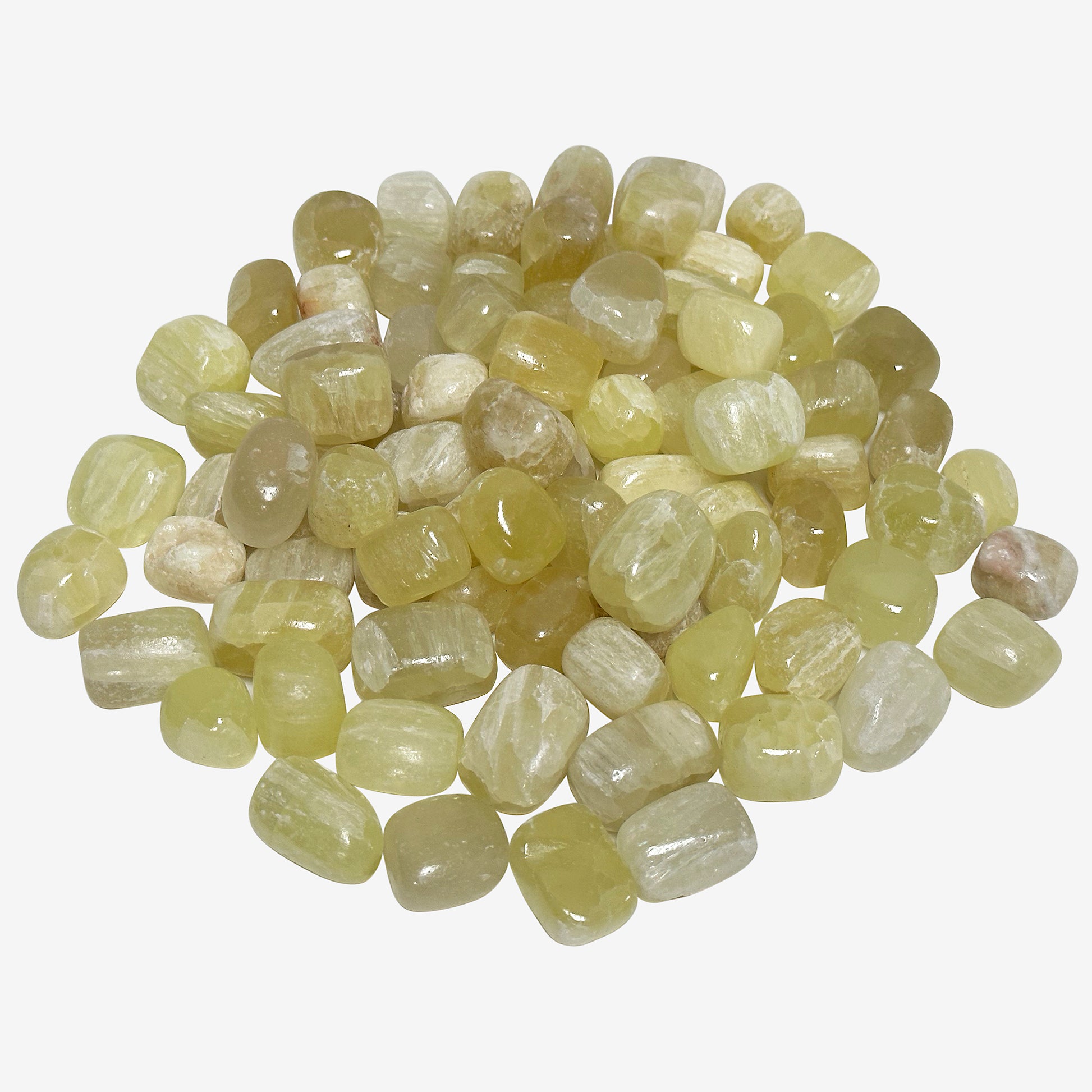 Natural Lemon Calcite Tumbled Stone - Gem Avenue