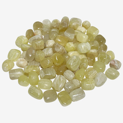 Natural Lemon Calcite Tumbled Stone - Gem Avenue