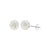 .925 Sterling Silver 6mm Round Crystal Ball Stud Earrings