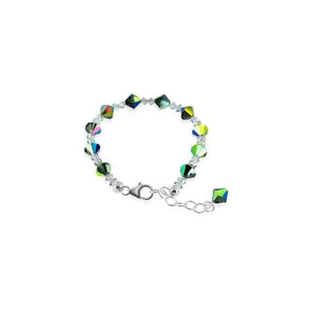 Adjustable 7 to 8 inch Bracelet with .925 Silver and Austrian Crystals