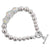 .925 Silver 7.5 inch Bracelet with Austrian Crystals and Faux Pearl