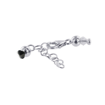Blown Glass with Austrian Crystals 7 inch Sterling Silver Bracelet - Gem Avenue
