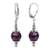 .925 Silver Drop Earrings with Faux Pearl and Bicone Austrian Crystals