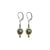 .925 Silver Drop Earrings with Faux Pearl and Bicone Austrian Crystals