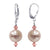 .925 Sterling Silver Drop Earrings with Pearl and Austrian Crystals