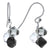 Bicone Shaped Austrian Crystals Handmade 925 Sterling Silver Drop Earrings #GEG30