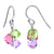 Bicone Shaped Austrian Crystals Handmade 925 Sterling Silver Drop Earrings #GEG30