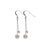 Cube & Bicone Shape Austrian Crystals 925 Sterling Silver 2.5 inch Dangle Earrings #GEG20