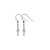 Sterling Silver Dangle Earrings with Polygon Shape Austrian Crystals