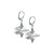 Handmade 925 Sterling Silver Leverback Drop Earrings with Multicolor Austrian Crystals