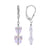 Butterfly Shape Austrian Crystal 925 Sterling Silver Leverback Dangle Earrings