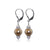 .925 Sterling Silver Drop Earrings with Faux Pearls Austrian Crystals