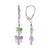 Butterfly Shape Austrian Crystal 925 Sterling Silver Leverback Dangle Earrings