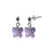 Butterfly Shape Austrian Crystal Post-Back Handmade 925 Sterling Silver Drop Earrings #GEG24