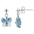 Butterfly Shape Austrian Crystal Post-Back Handmade 925 Sterling Silver Drop Earrings #GEG24