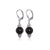 .925 Sterling Silver Drop Earrings with Faux Pearls Austrian Crystals