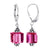 Handmade Drop Earrings with Austrian Crystals and 925 Sterling Silver Leverback