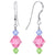 925 Sterling Silver Handmade Drop Earrings with Austrian Crystal Bicones