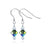 925 Sterling Silver Handmade Drop Earrings with Austrian Crystal Bicones