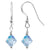 Handmade Drop Earrings with 925 Sterling Silver and Bicone Austrian Crystals