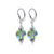 Handmade 925 Sterling Silver Leverback Drop Earrings with Austrian Crystals and Rondelle Accents