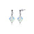 Handmade 925 Sterling Silver Drop Earrings with Bicone-Shaped Austrian Crystals and Post-Back