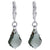 Handmade 925 Sterling Silver Leverback Drop Earrings with Baroque Shape Austrian Crystals