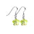 Handmade 925 Sterling Silver Drop Earrings with Flower-Shaped Austrian Crystals