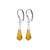 Teardrop-Shaped Austrian Crystal Handmade 925 Sterling Silver Leverback Drop Earrings