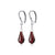 Teardrop-Shaped Austrian Crystal Handmade 925 Sterling Silver Leverback Drop Earrings