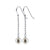 .925 Sterling Silver Austrian Faux Pearl Handmade Dangle Earrings