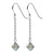 Handmade 925 Sterling Silver Dangle Earrings with Bicone Crystals