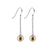 .925 Sterling Silver Austrian Faux Pearl Handmade Dangle Earrings