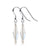 Handmade 925 Sterling Silver Drop Earrings with Bicone Shaped Austrian Crystals for a Sparkling Look