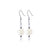 Handmade 925 Sterling Silver Drop Earrings with Agate and Austrian Crystals