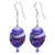 .925 Silver Drop Earrings with Austrian Crystals and Glass Beads