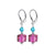 Handmade Drop Earrings with Austrian Crystals and 925 Sterling Silver Leverback