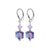 Handmade Drop Earrings with Austrian Crystals and 925 Sterling Silver Leverback