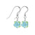 Handmade 925 Sterling Silver Drop Earrings with Ball-Shaped Austrian Crystals