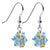 Handmade 925 Sterling Silver Drop Earrings with Ball-Shaped Austrian Crystals