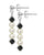 .925 Silver Drop Earrings with Freshwater Pearl and Austrian Crystals