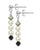 .925 Silver Drop Earrings with Freshwater Pearl and Austrian Crystals