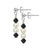 .925 Silver Drop Earrings with Freshwater Pearls and Austrian Crystals