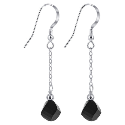 .925 Sterling Silver Dangle Earrings with Austrian Crystals