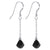 .925 Sterling Silver Dangle Earrings with Austrian Crystals